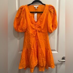 Topshop Bright Orange Dress